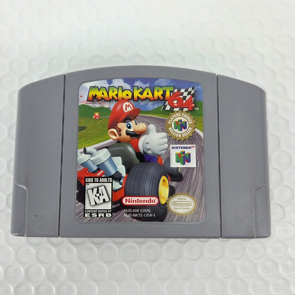 Mario Kart Nintendo 64 N64 Racing Game Cartridge NUS-006 Million Seller Tested